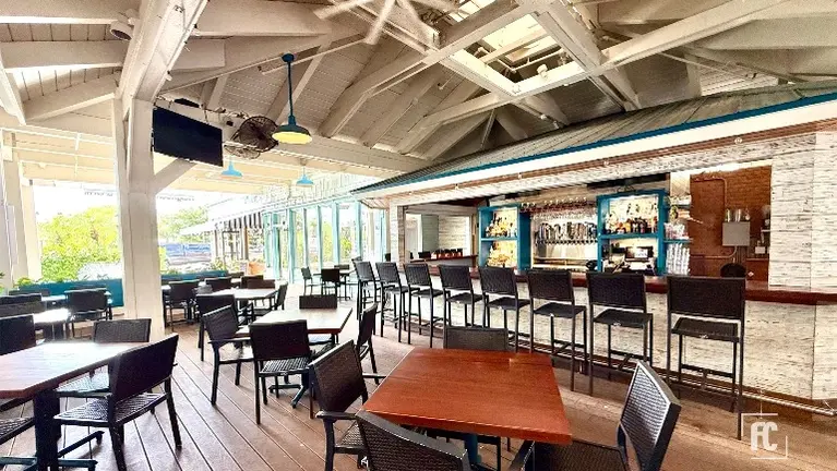 Outdoor Covered Bar & Patio with 16 Beer Taps and Layered Liquor Shelving w/separate Walk-In Cooler