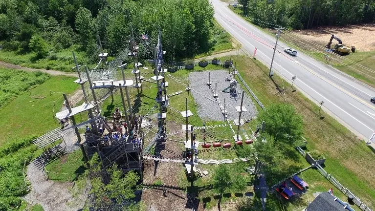 Aerial view from parking area