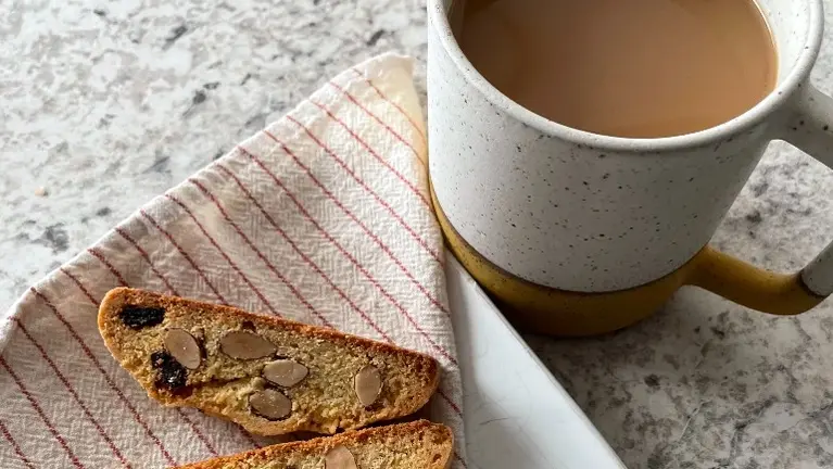Biscotti and coffee