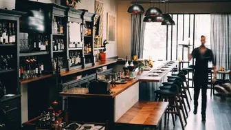 super cute cafe/bar with amazing buildout on Capitol Hill