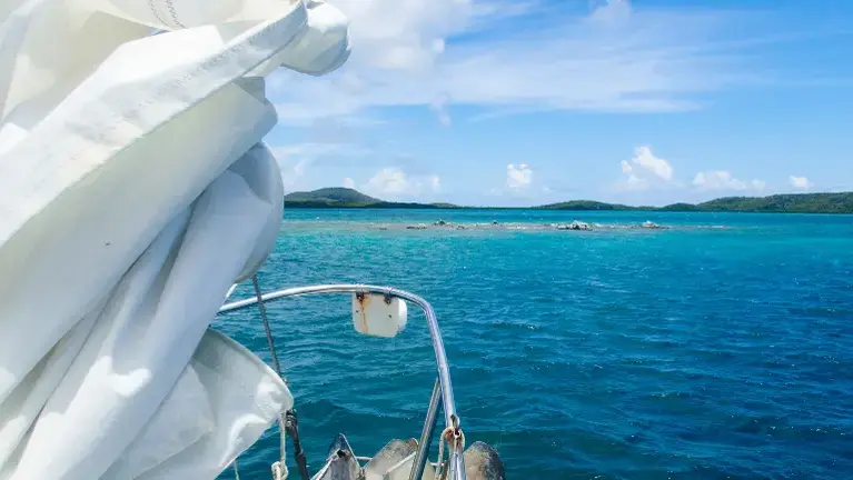 View of our favorite remote reef from our private mooring View of our favorite remote reef from our private mooring