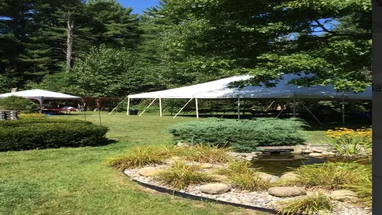 Large back Yard with Pond