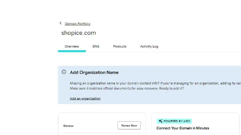 Shopice.com is owned and will be transfered from GoDaddy upon a deal