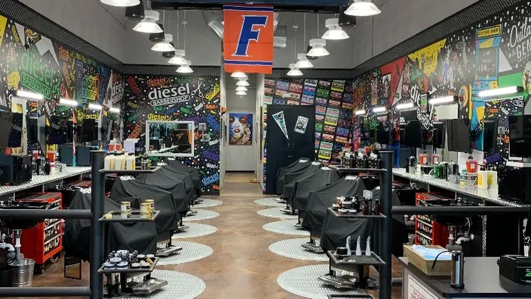 Two Barbershops interiors