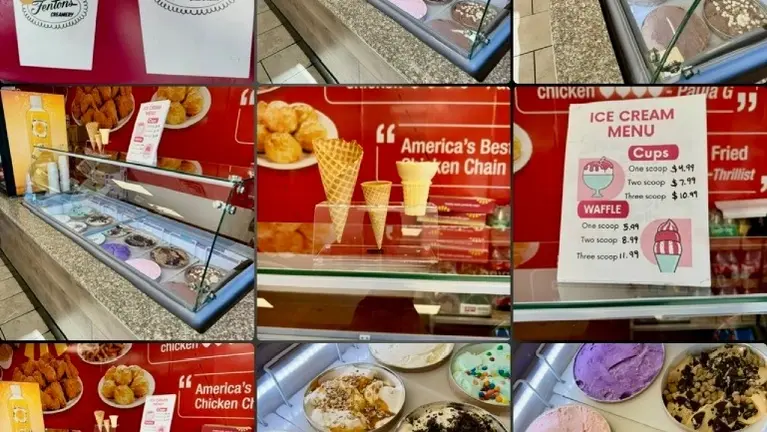 Fenton's Ice Cream Display