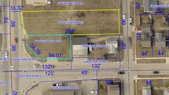 Corner Location with stop light, frontage on 3 streets