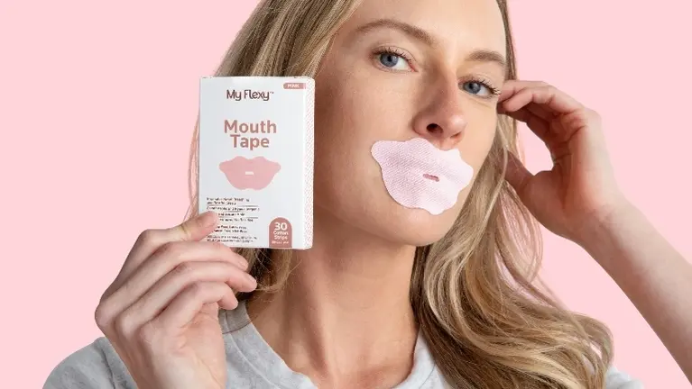 My Flexy lip-shaped mouth tape, designed to encourage nasal breathing & help with deeper sleep My Flexy lip-shaped mouth tape, designed to encourage nasal breathing & help with deeper sleep