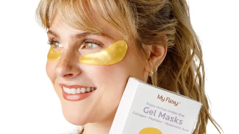 TRIPLE-ACTIVE UNDER-EYE GEL MASKS Infused with hydrating & skin-conditioning ingredients like collagen, peptides, & hyaluronic acid. TRIPLE-ACTIVE UNDER-EYE GEL MASKS Infused with hydrating & skin-conditioning ingredients like collagen, peptides, & hyaluronic acid.