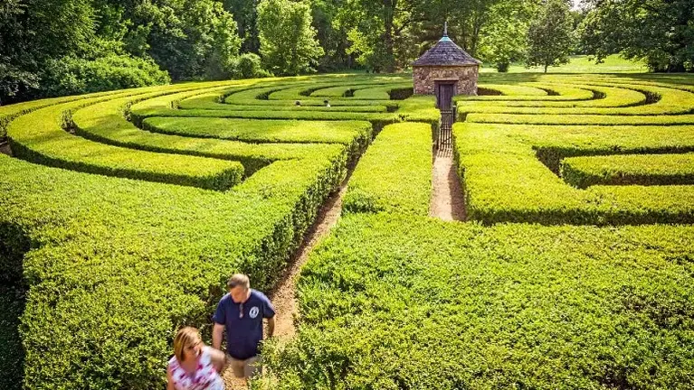 Hedgerow labyrinth is one of many attractions