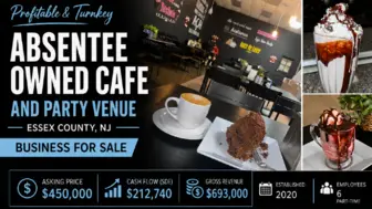 Absentee Owned Cafe and Party Venue - Very Profitable!!