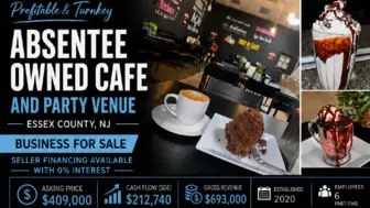 Absentee Owned Cafe and Party Venue - Very Profitable!!