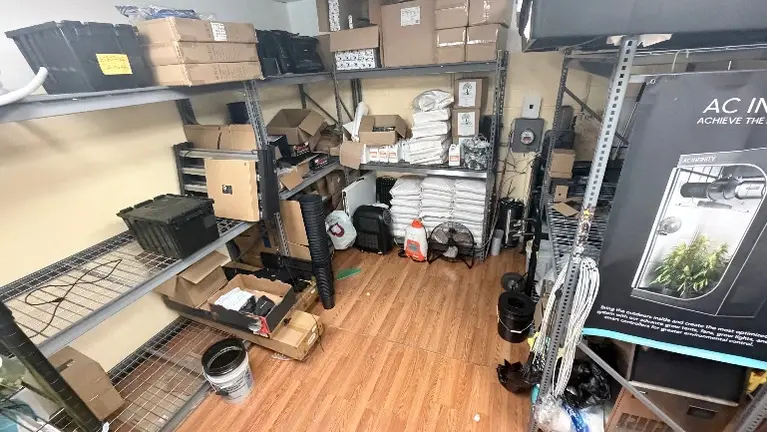 Organized Inventory Storage and Back Room