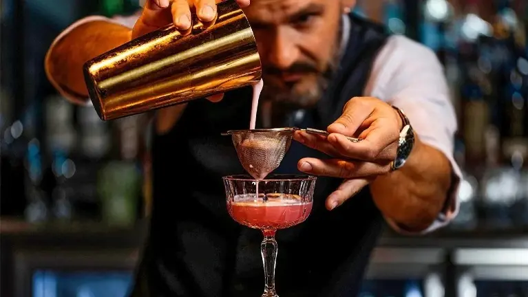 mixologist making craft cocktails to order!