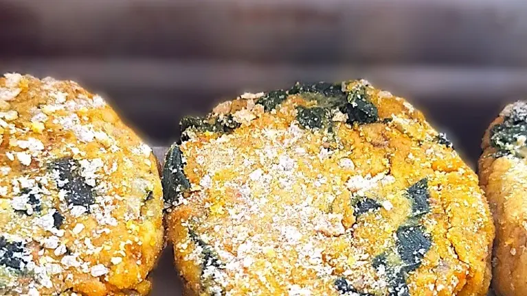 Vegan & gluten free sweet potato & kale fritters
