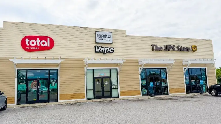 Front- Located next to a Vape Shop, UPS, Anytime Fitness, & Beef O'Brady's Front- Located next to a Vape Shop, UPS, Anytime Fitness, & Beef O'Brady's