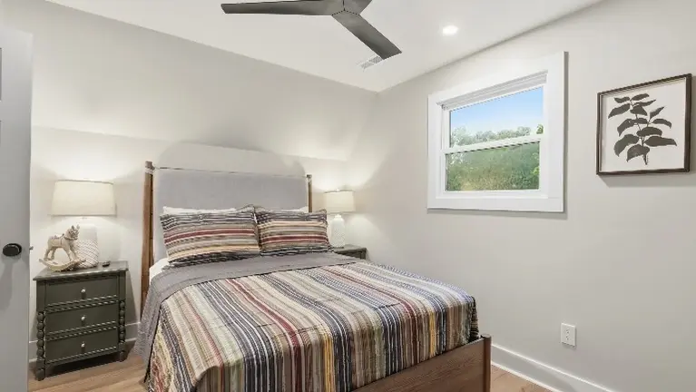 The third floor offers two comfortable bedrooms and a full bathroom, giving guests a quiet, private space to retreat to. The third floor offers two comfortable bedrooms and a full bathroom, giving guests a quiet, private space to retreat to.