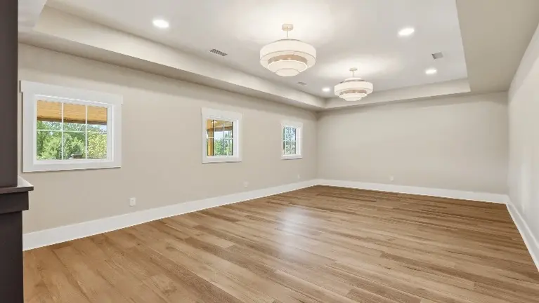 The smaller of the two rooms inside of the event space. The smaller of the two rooms inside of the event space.
