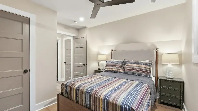 The third floor offers two comfortable bedrooms and a full bathroom, giving guests a quiet, private space to retreat to. The third floor offers two comfortable bedrooms and a full bathroom, giving guests a quiet, private space to retreat to.