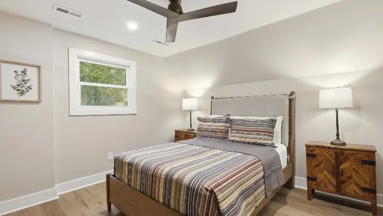 The third floor offers two comfortable bedrooms and a full bathroom, giving guests a quiet, private space to retreat to. The third floor offers two comfortable bedrooms and a full bathroom, giving guests a quiet, private space to retreat to.