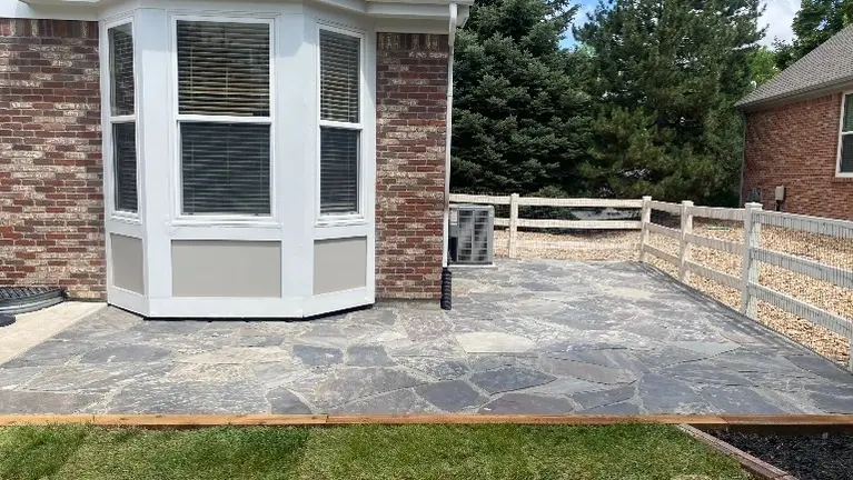 Full flagstone patio