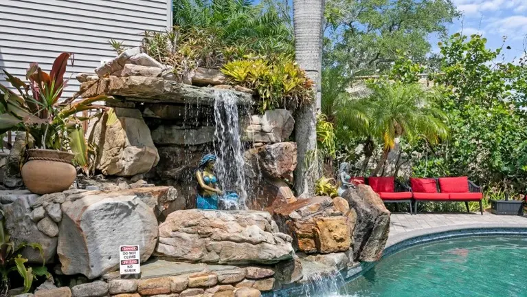 Custom Water Feature Built by Lucas Lagoons Custom Water Feature Built by Lucas Lagoons