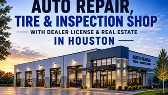 Auto Repair, Tire & Inspection Shop with Dealer License & Real Estate