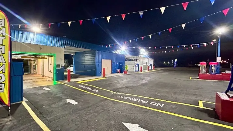 Well-lit nighttime view supporting 24-hour operation Well-lit nighttime view supporting 24-hour operation