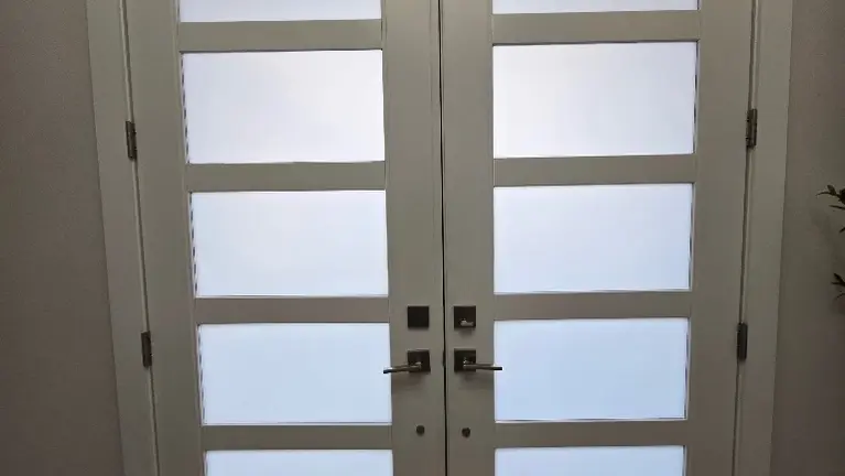 Residential privacy film installation Residential privacy film installation
