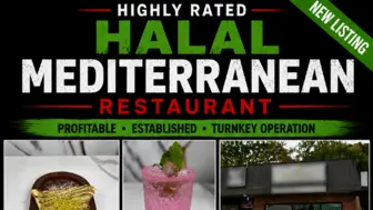 Highly-Rated Halal Mediterranean Restaurant -Fully Running Asset Sale