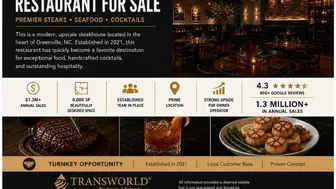 Own One of Greenville's Premier Independent Steakhouses