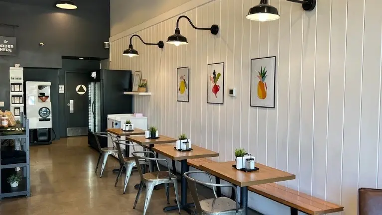 Clean, open dining area