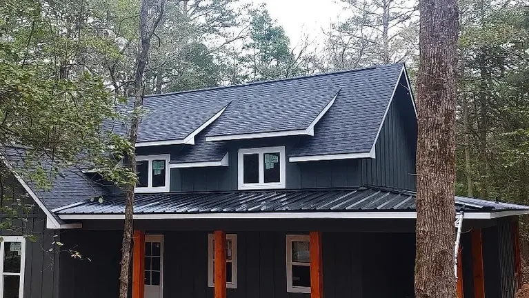 Completed premium residential roofing project. Completed premium residential roofing project.