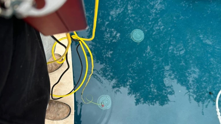 Hydrophone testing in progress to accurately locate underground leaks before recommending repairs, reducing unnecessary demolition. Hydrophone testing in progress to accurately locate underground leaks before recommending repairs, reducing unnecessary demolition.
