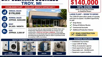 DRY CLEANERS on major road