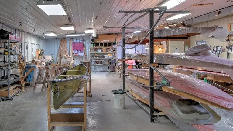 Production floor, racks, molds staging
