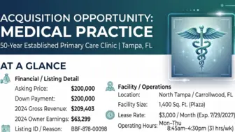 Acquisition Opportunity: 50-Year Family Practice