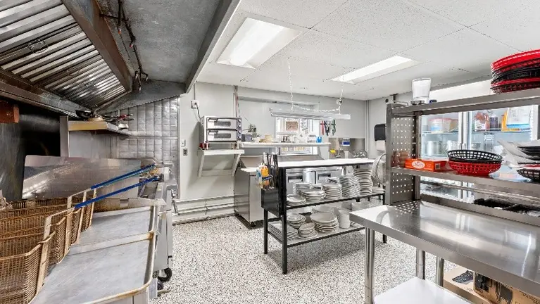Fully equipped commercial kitchen with extensive FF&E included