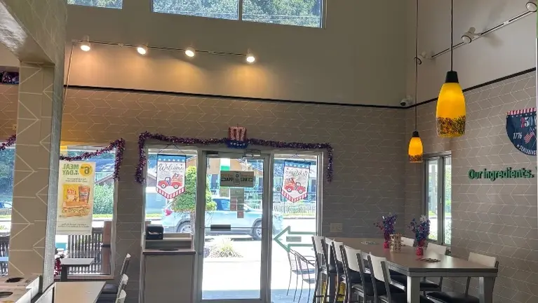 Hallway view inside Subway
