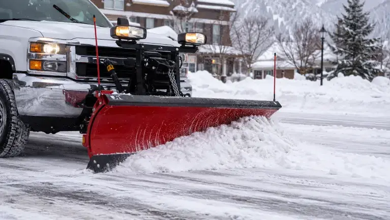 Representative snow-removal equipment in operation Representative snow-removal equipment in operation