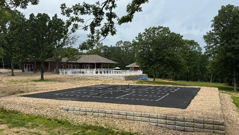 Pickleball Court under construction Pickleball Court under construction