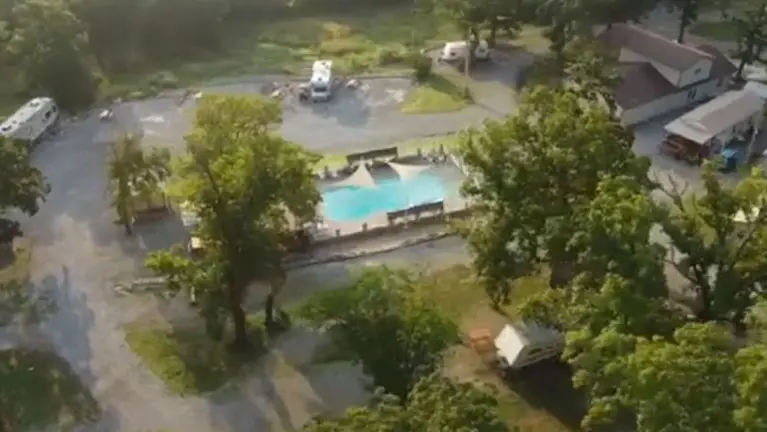 Aerial View with RV sites Aerial View with RV sites
