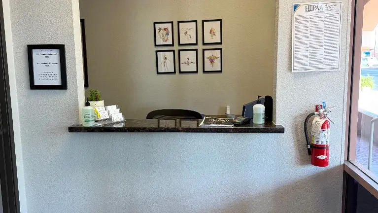 Front desk window
